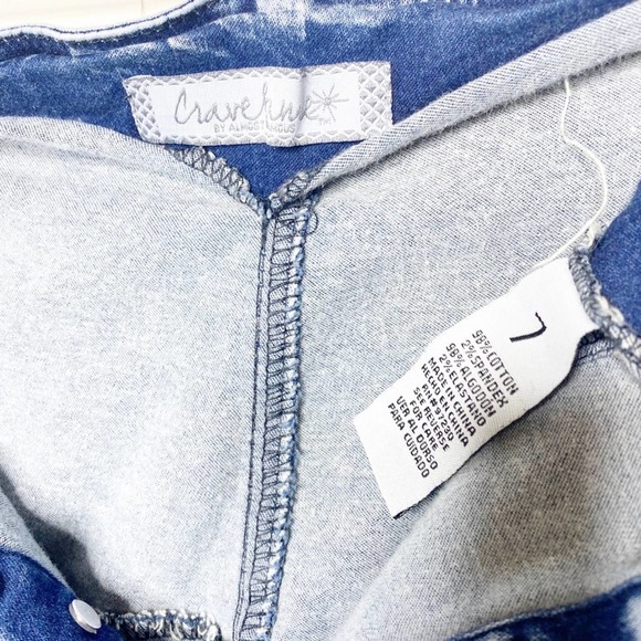 CRAVE FAME Acid High Waisted Retro Button Jeans - Picture 3 of 5